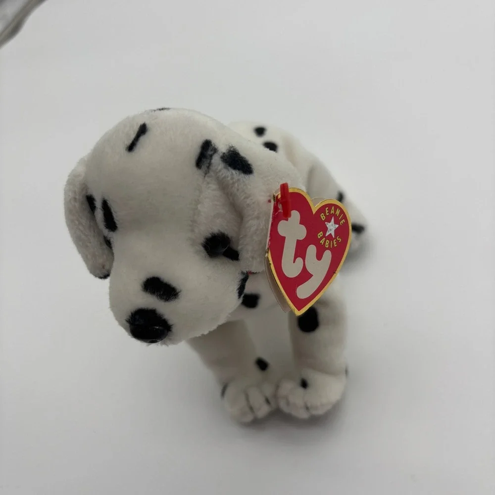 MWMT Ty Beanie Babies Rescue FDNY‎ Dalmatian Dog Plush Toy American Flag Collar